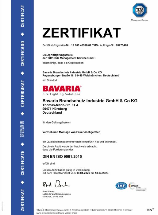 TÜV-Zertifikat NBG DE (Gültig bis 18.04.2029)